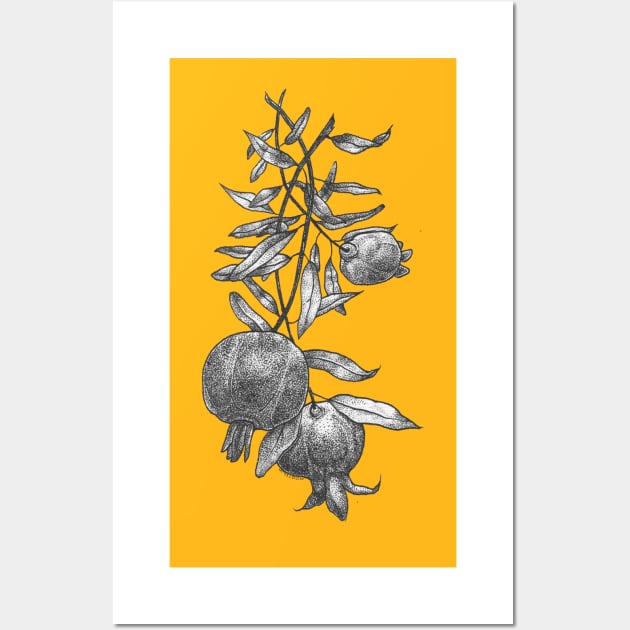 Pomegranate Cascade Wall Art by Munka